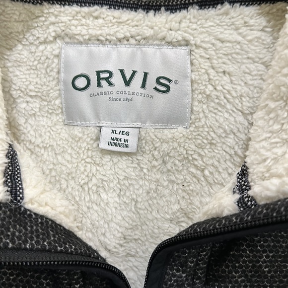 Orvis men’s black half zip fleece warm sweater jacket size xl - Picture 4 of 6